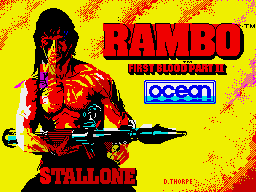 Rambo: First Blood Part II (ZX Spectrum) screenshot: Loading screen