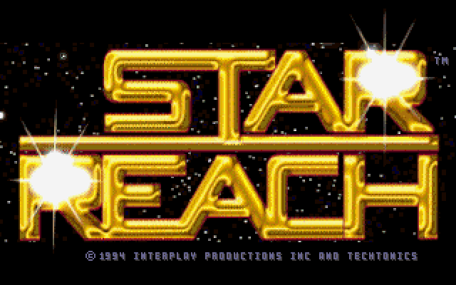 Star Reach (DOS) screenshot: The title screen