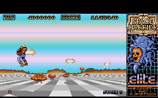 Space Harrier (Atari ST) screenshot: Stage three