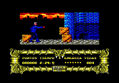 After the War (Amstrad CPC) screenshot: Game start