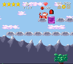 Claymates (SNES) screenshot: Entering a bonus level