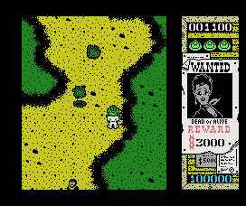 Gun.Smoke (MSX) screenshot: What would a western be without tumbleweed?