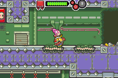 Drill Dozer (Game Boy Advance) screenshot: Electric floors can't possibly be good!