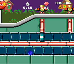 Claymates (SNES) screenshot: Clayton travels through the street's sewers