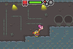 Drill Dozer (Game Boy Advance) screenshot: You can scope out your surroundings if you hold B and use the Control Pad