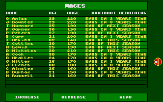 Cricket Captain (Atari ST) screenshot: Contract details