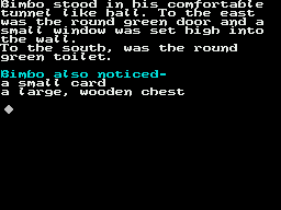 The Boggit: Bored Too (ZX Spectrum) screenshot: Notice the chest