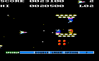 Gradius (Amstrad CPC) screenshot: Level 2