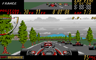 Super Monaco GP (Atari ST) screenshot: On the grid