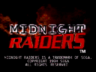 Midnight Raiders (SEGA CD) screenshot: Title screen