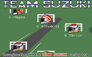 Team Suzuki (Atari ST) screenshot: The starting grid