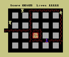 Oh Mummy (MSX) screenshot: On to the second room