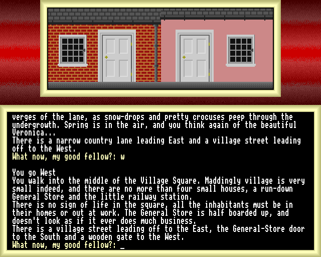 Maddingly Hall (Acorn 32-bit) screenshot: In the village