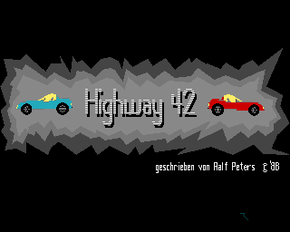 Amiga Software Extra Nr. 12 (Amiga) screenshot: Highway 42: title screen