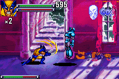 X-Men: Reign of Apocalypse (Game Boy Advance) screenshot: X Mansion is attacked by robots...