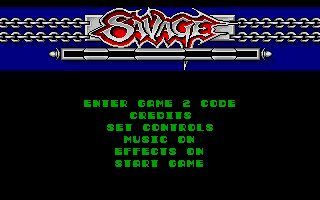 Savage (Atari ST) screenshot: Level 3 menu