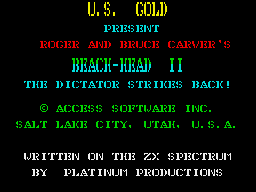 Beach-Head II: The Dictator Strikes Back (ZX Spectrum) screenshot: Credits