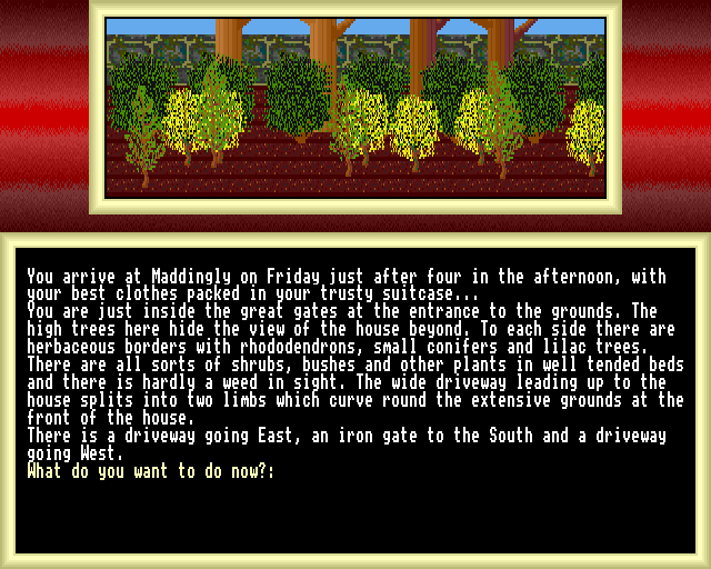 Maddingly Hall (Acorn 32-bit) screenshot: Starting out