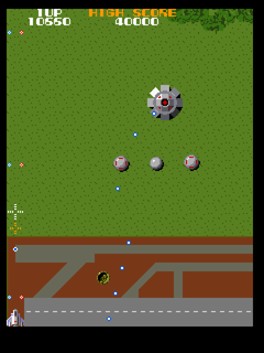 Xevious 3D/G+ (PlayStation) screenshot: Shooting structure