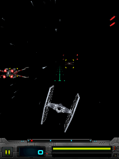 Star Wars: Imperial Ace (J2ME) screenshot: Getting attacked by X-Wings...