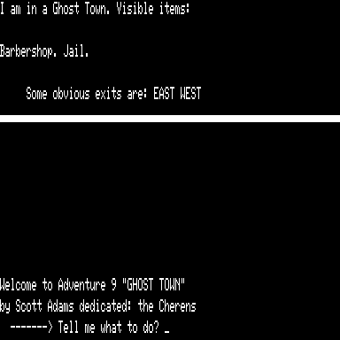 Screenshot of Ghost Town (TRS-80, 1980) - MobyGames