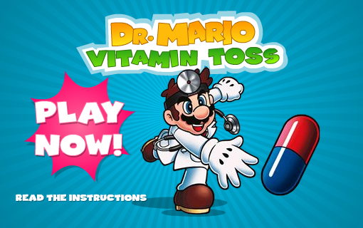 Dr. Mario: Vitamin Toss (Browser) screenshot: Title screen.