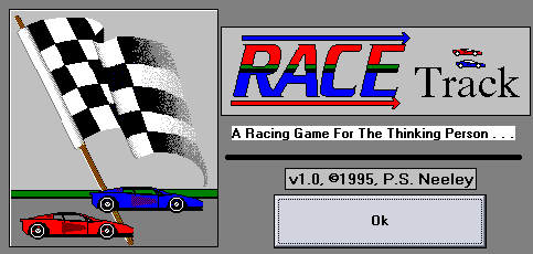 Race Track (Windows 3.x) screenshot: Title screen