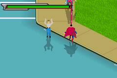 Superman: Countdown to Apokolips (Game Boy Advance) screenshot: Rescuing a hostage