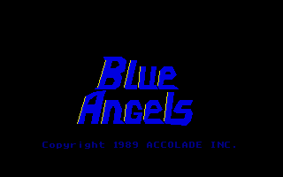 Blue Angels: Formation Flight Simulation (Atari ST) screenshot: Title screen