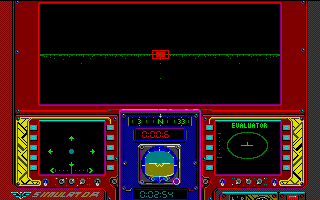 Blue Angels: Formation Flight Simulation (Atari ST) screenshot: Fly thoguht the squares