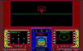 Blue Angels: Formation Flight Simulation (Atari ST) screenshot: The indicate the optimal path for the real flight