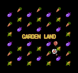 Kickle Cubicle (NES) screenshot: The first world is Garden land