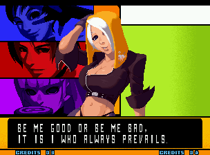 The King of Fighters 2001 (Neo Geo) screenshot: Victory screen.