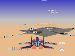 Air Combat (PlayStation) screenshot: Oil refinery