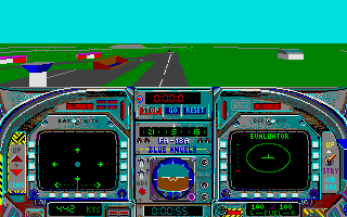 Blue Angels: Formation Flight Simulation (Atari ST) screenshot: Quite low