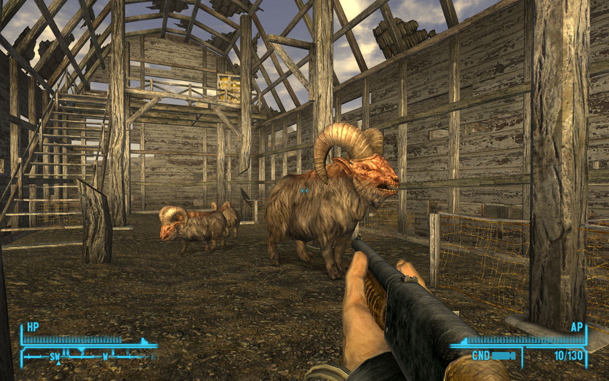 Fallout: New Vegas (Windows) screenshot: You've discovered an animal farm!