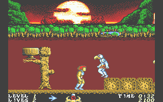 Thundercats (Atari ST) screenshot: Use the ledge to your advantage here