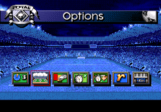 Total Football (Genesis) screenshot: Options
