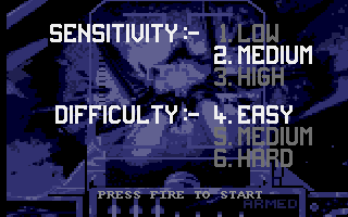 G-Loc: Air Battle (Atari ST) screenshot: Options