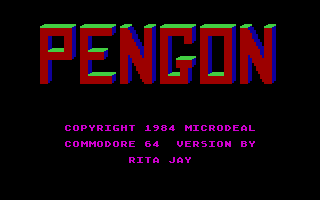 Pengon (Commodore 64) screenshot: Title screen
