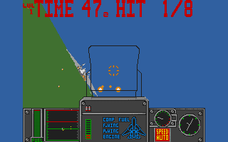 G-Loc: Air Battle (Atari ST) screenshot: Banking sharply