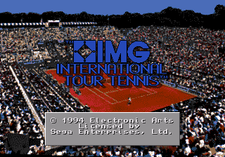 IMG International Tour Tennis (Genesis) screenshot: Title screen