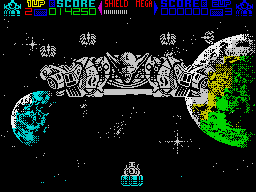 Mega Phoenix (ZX Spectrum) screenshot: The main boss
