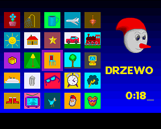 Świąteczna awaria (Amiga) screenshot: Mini game: find designated item