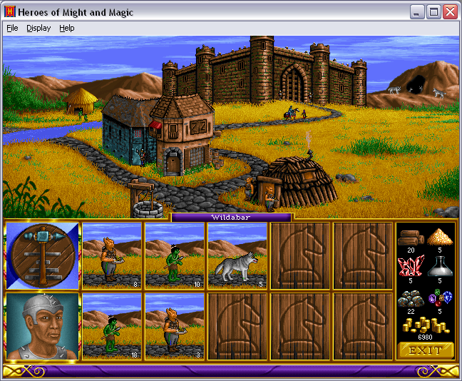 Heroes of Might and Magic (Windows) screenshot: Castle view
