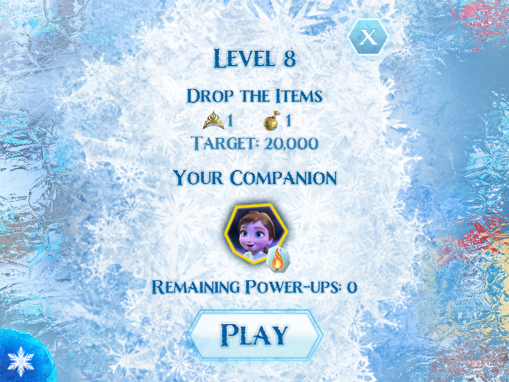 Frozen: Free Fall (iPad) screenshot: Now I play as Anna