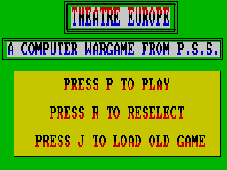Theatre Europe (ZX Spectrum) screenshot: Ready to go?