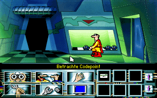 Captain Zins (DOS) screenshot: A codepoint inside the computer