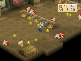 Harvest Moon: Back to Nature (PlayStation) screenshot: Chicken coop