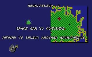 Archipelagos (Atari ST) screenshot: Map